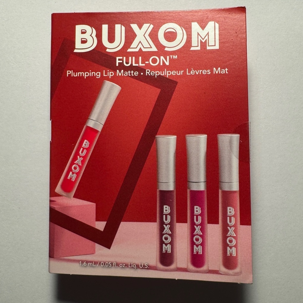 Buxom Full On Plumping Matte Lip Color Drop Some $ Red Lip Plumper .05 oz Mini - Picture 2 of 6